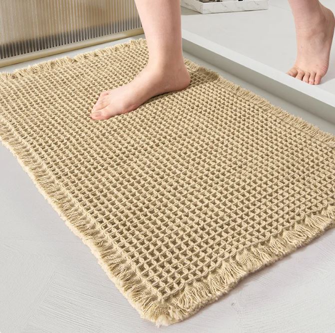 Waffle-Weave Bathroom Mat